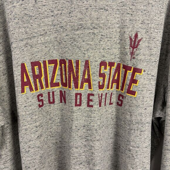 Arizona State Sun Devils Lightweight Pullover Hoodie Heather Gray Size 2XL NWT - Picture 2 of 6